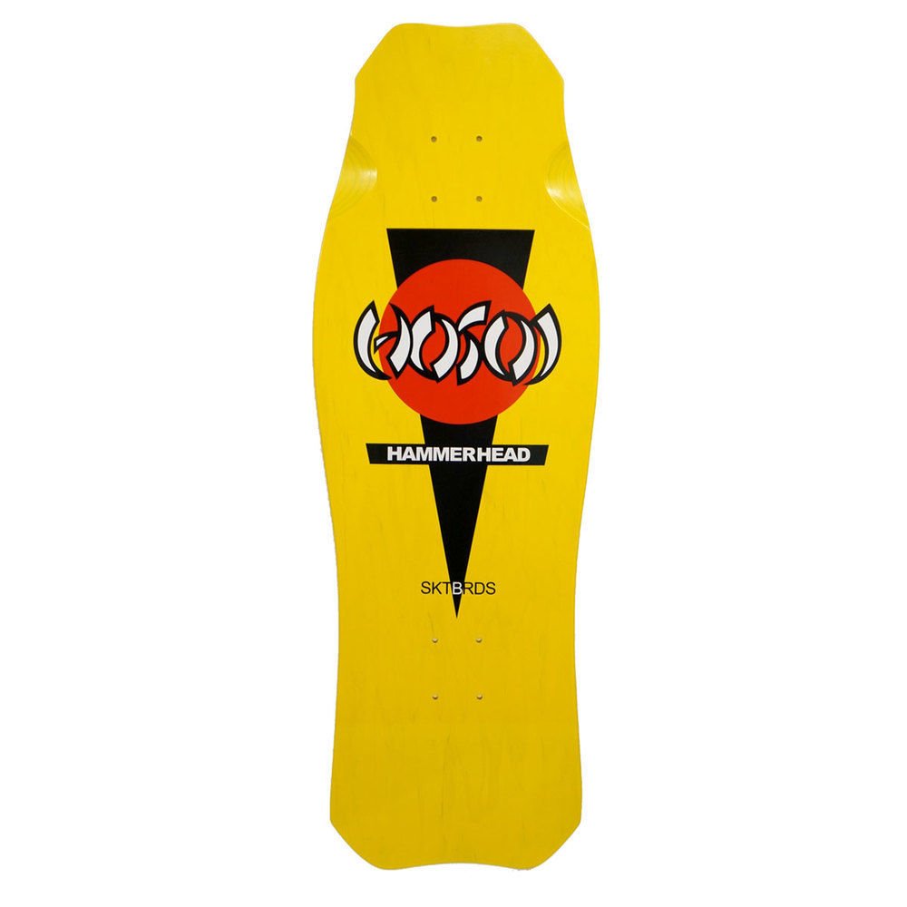 Monopatin skate skateboard cruiser HOSOI Deck Hammerhead 10,5" x 31" Yellow