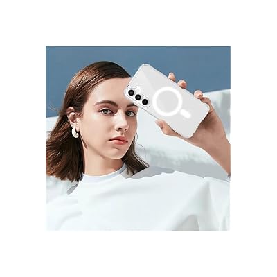 GGM GİYİM & AKSESUAR Samsung Galaxy S25 Fe için Magsafe ile Uyumlu Arka Kısmı Şeffaf Kenarları Silikon Yapılı Güçlendirilmiş Mıknatıslı Wireless Kablosuz Şarj Destekli Kılıf (S25 Fe)