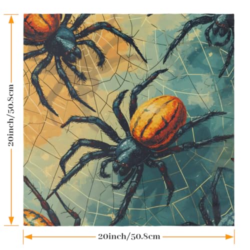 Servilletas de tela Halloween Spider set 6 50.5x50.5 cm miniatura 2