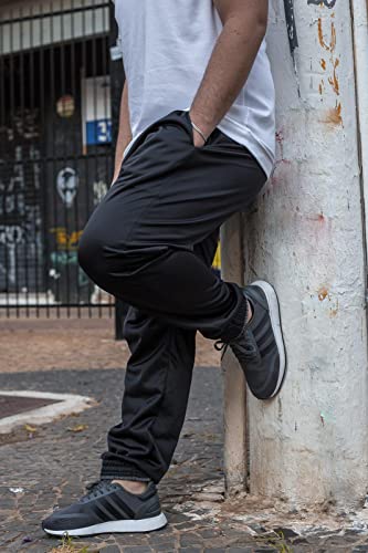 Calça Jogger Plus Size Masculina Treino Academia Tamanhos Grandes Elástico Bolsos Laterais 106 COR:P