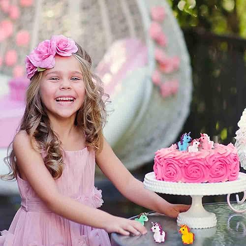 Miniatura 6 de ArtCreativity Juguetes de goma de unicornio para niños, paquete de 12, recuerdos y suministros de fiesta de cumpleaños de unicornio, juguetes