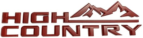 Miniatura 8 de 3X 2019-2023 Tahoe Silverado High Country Fender - Emblema 3D de repuesto para puerta trasera de High Country (negro brillante)