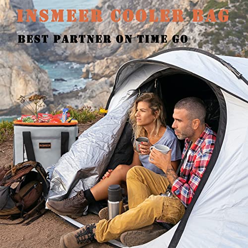 INSMEER Refrigeradores De Acampamento, Refrigerador De Piquenique Isolado De 25 Litros/32 Latas, Cin