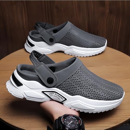 Men's Orthopedic Hollow-Out Summer Sandals, Soft Mesh Beach Slippers, with Arch Support Comfortable Slip On Shoes, Lightweight Trail Walking Shoes2