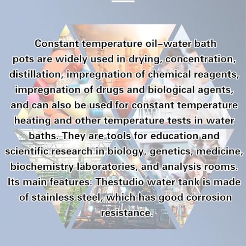 Digitales Wasser-Ölbad mit konstanter Temperatur, Präzisions-Heizgerät mit Temperaturregelung für medizinische Forschung, Biotechnologie-Labors und chemische Experimente