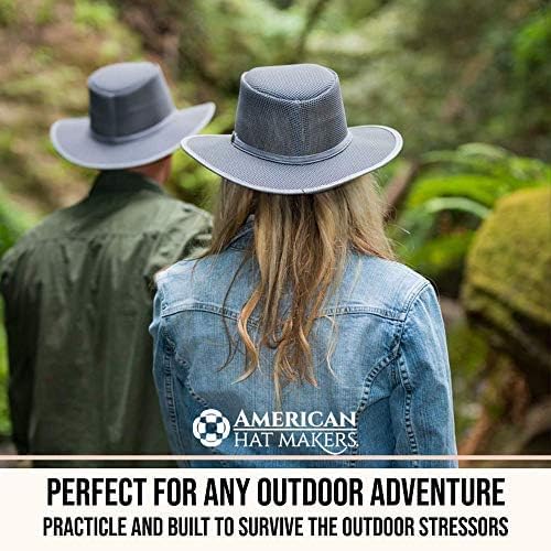 American Hat Makers Cabana Wide Brim Sun Hat | Handcrafted, Breathable, UPF 50 & Water-Resistant | Perfect for Outdoors - Image 9