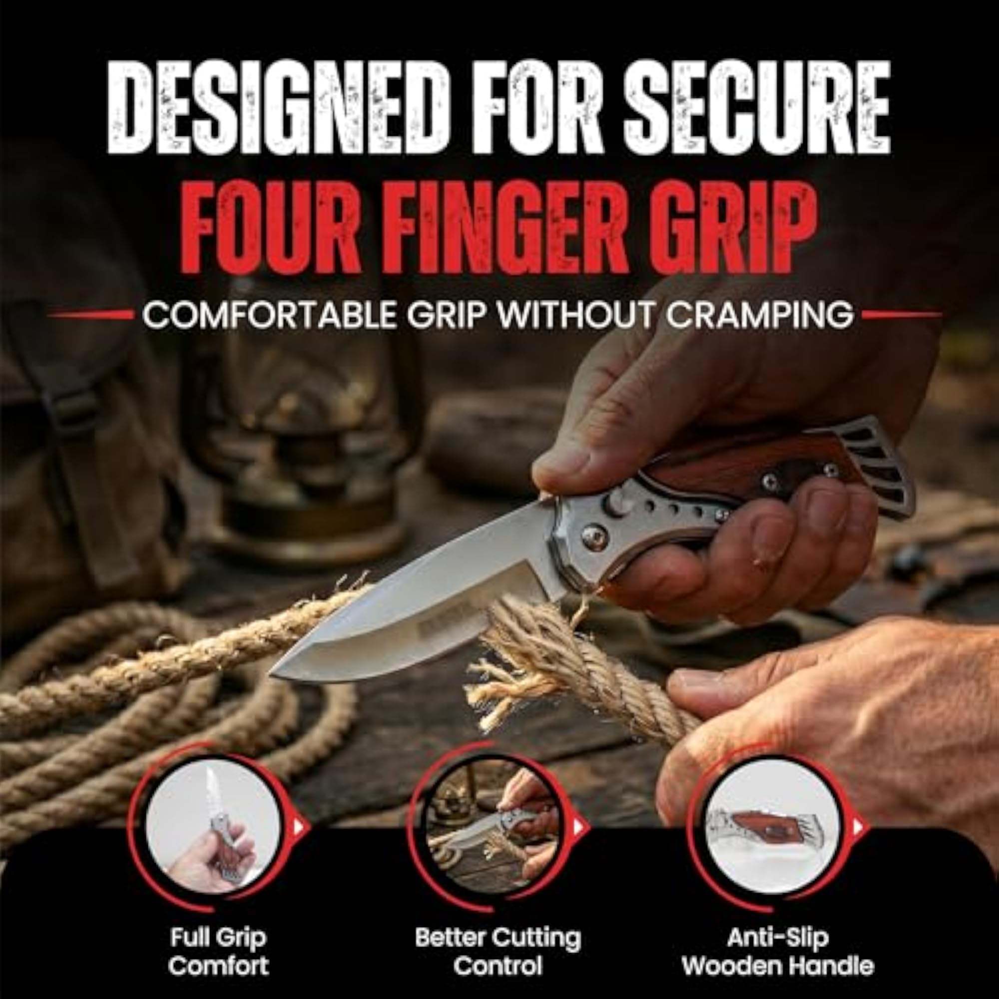 Compact Folding Cutting Tool with Stainless Steel Blade