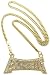 GWOOD Esskeetit Pendant with 24 Inch Long Cuban Necklace (Gold Color)