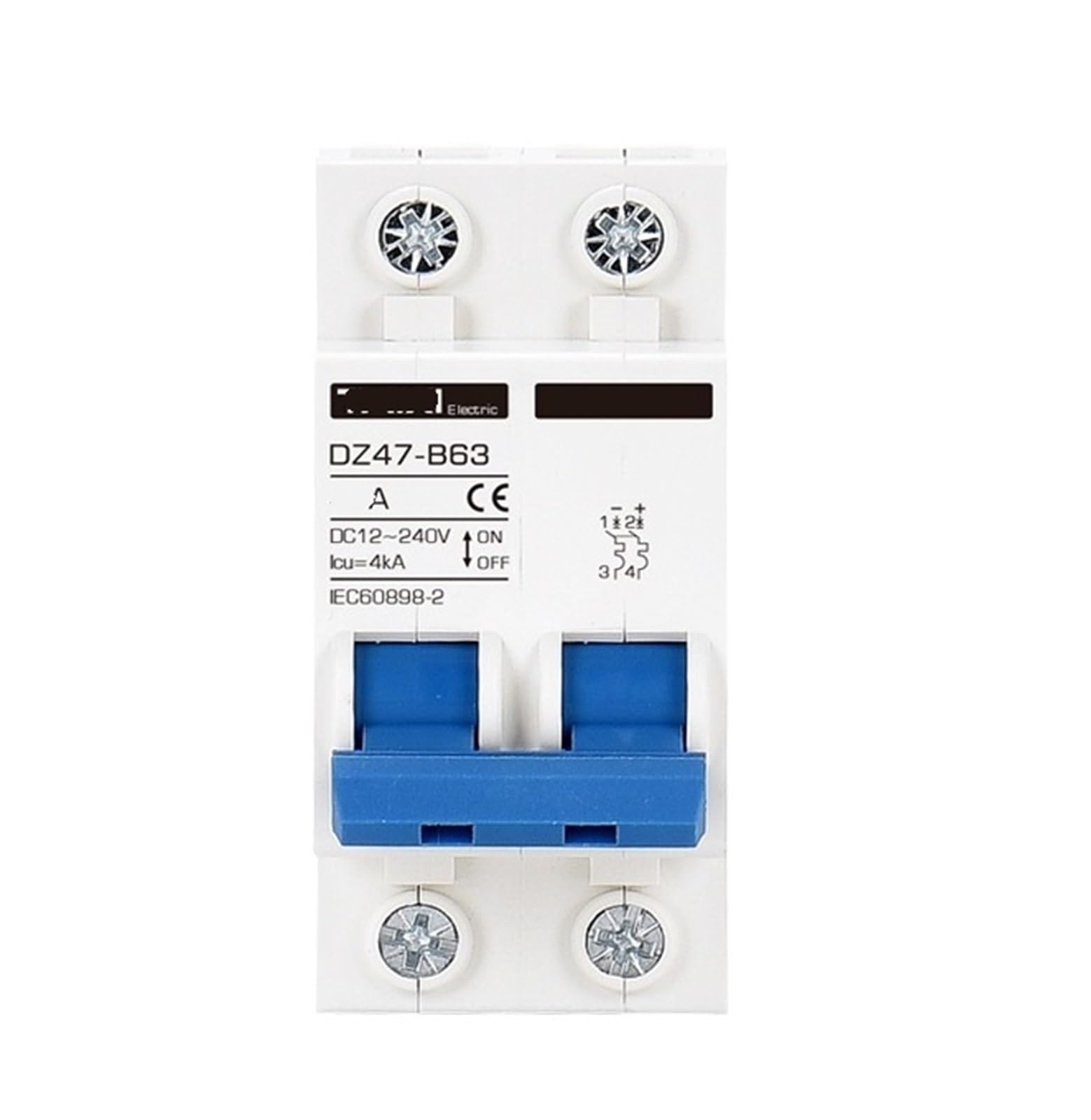 Disjoncteur DZ47B 150A interrupteur à air haute capacité 2 pôles - 2
