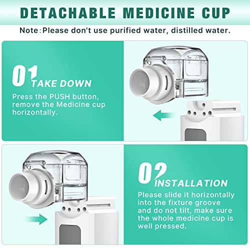 Ultrasonic Mesh Nebulizer, Portable Nebulizer, Nebulizer Machine For Adults And Kids, Handheld Nebulizer Of Cool Mist, Steam Inhaler For Breathing Problems, Used At Home, Office, Travel #TOP4