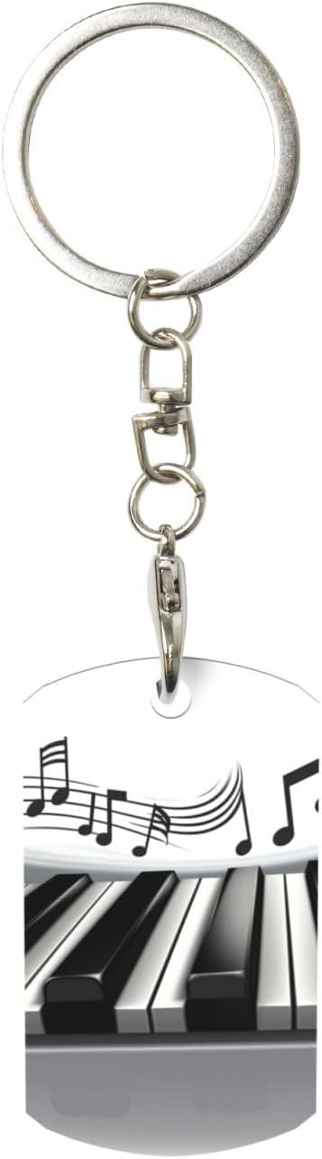 Piano Music Symbol Keychain Creative Metal Picture Keyring Charm Key Chain - Cute Bag Purse Handbag Accessories - Car Key Holders- Aesthetic Key ing Keyfob Gift for Women Men