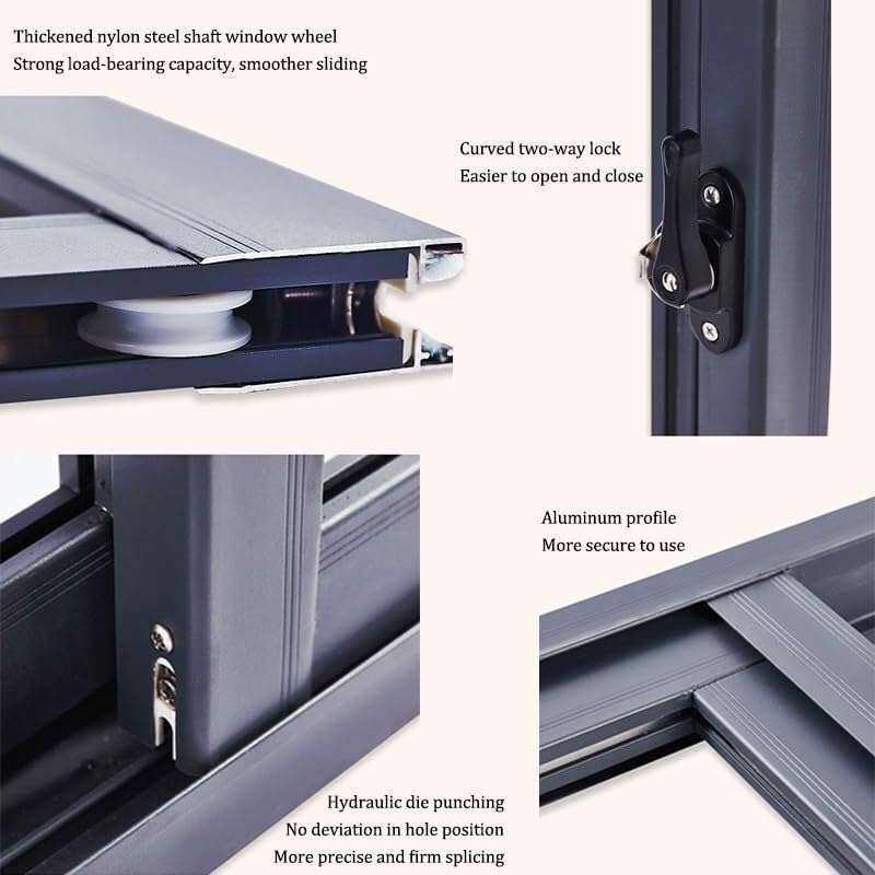 Concession Window Aluminum Alloy Food Truck Service with Horizontal Sliding Screen Windows,Replacement Windows, Push-Pull Sliding Frames, Privacy Screens, Sliding Windows, Soundproofing, Tra