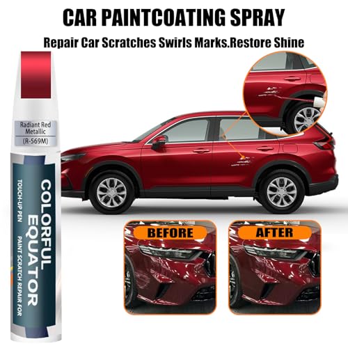 Image of Car Touch Up Paint(R-569M Radiant Red Metallic) for Honda OEM Color Match | Car Scratch Remover Pen 2-in-1, Automotive Scratch Repair Kit, Quick & Easy Solution to Repair