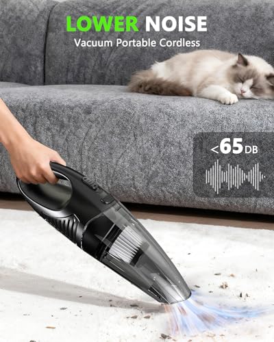 Image of Handheld Vacuum Cordless, Portable Car Vacuum, Black