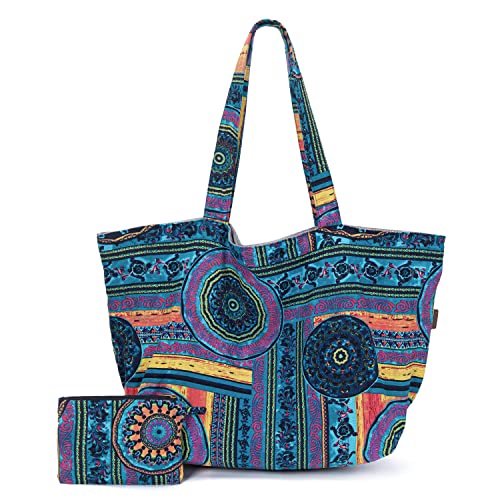 Bolso Hippie Tote Grande OPQRSTU para Mujer miniatura 1