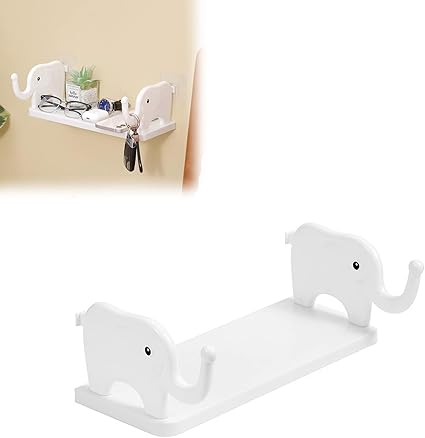 KINGAY Kitchen Bathroom Shelf Wall Holder Storage Rack Bathroom Rack Self-Adhesive for Wall Shelves Storage Box Strong Magic Sticker Shower Rack Shelf Bathroom Organizer Without Drill (Design 1)