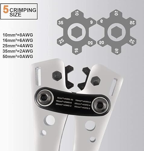 Miniatura 24 de Sanuke Kit de herramientas de crimpado de terminales de cable de batería con cortador de cable, 60 terminales de anillo, 60 tubos termorretráctiles