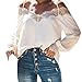Produktbild KIMODO T Shirt Damen Camisole Spitze Spleißen Bluse Einfarbig Mode Tops Langarm Oberteile Große Größen Shirt