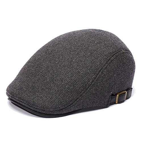Mongous Men's Warm Wool Tweed Blend Duckbill Berets Adjustable Golf Hat Gray #TOP7