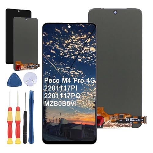 Yuxyiony Repuesto de LCD Pantalla para Xiaomi Poco M4 Pro 4G 2201117PI 2201117PG MZB0B5VI LCD Display Repair Screen y Accesorios de Herramientas de Repuesto.