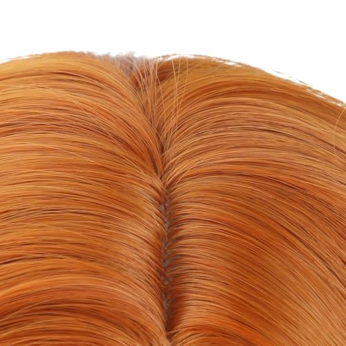 Image of PATTNIUM Kids Child Orange Wig Short Curly Orange Ginger Wig for Kids Dark Orange Wigs Synthetic Hair Girls Wigs (Dark Orange)