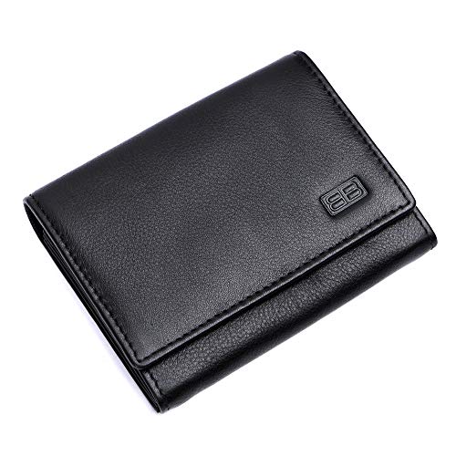 Image of Brooklyn Bridge Genuine Leather Card Holder Wallet for Men Nappa Black - Slim RFID Protected Front Pocket Wallet, Stylish Credit & Debit Card Holder for Travel & Daily Use