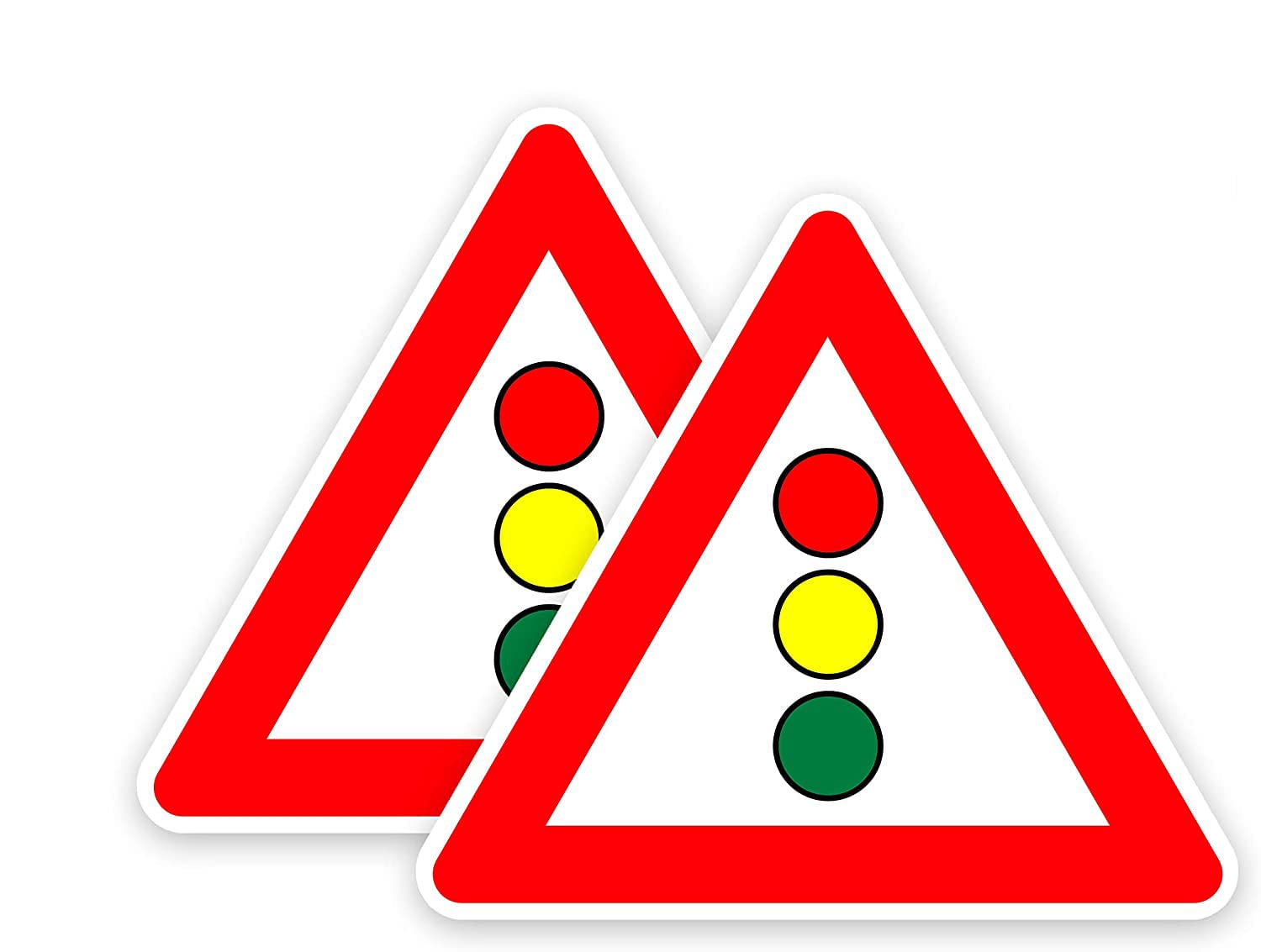 Pack of 2 Traffic Light Color Sign Stickers(150 x 150 mm) with Waterproof -Red,Yellow,Green #TR067 Stickers Limited