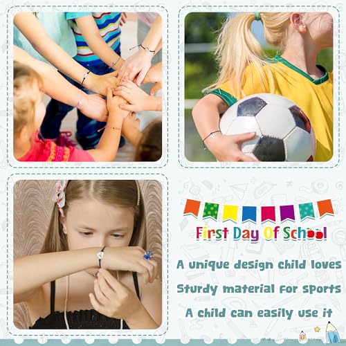 Image of EOBOH First Day of School Bracelet Mommy and Me, Prek Matching Wish Bracelets Set, Adjustable Bracelet for Boys Girls Gifts Stuff Bulk