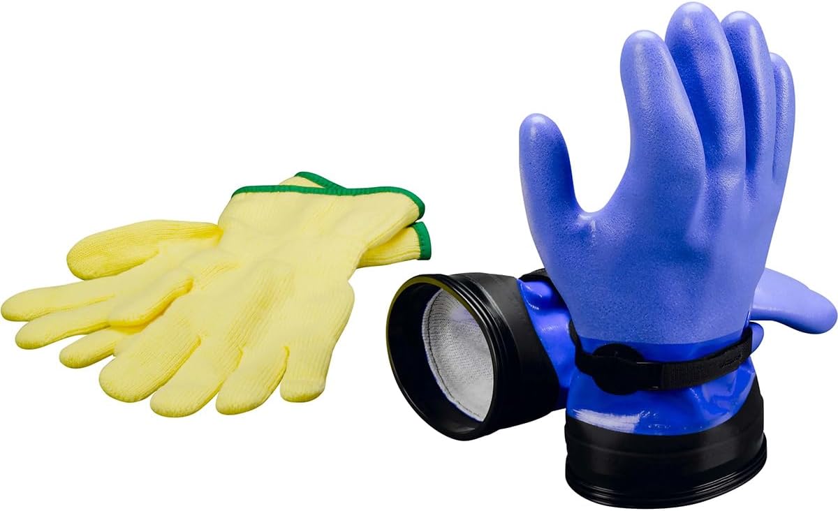 DUI Zip Gloves Heavy Duty Dry Suit Gloves with Liners