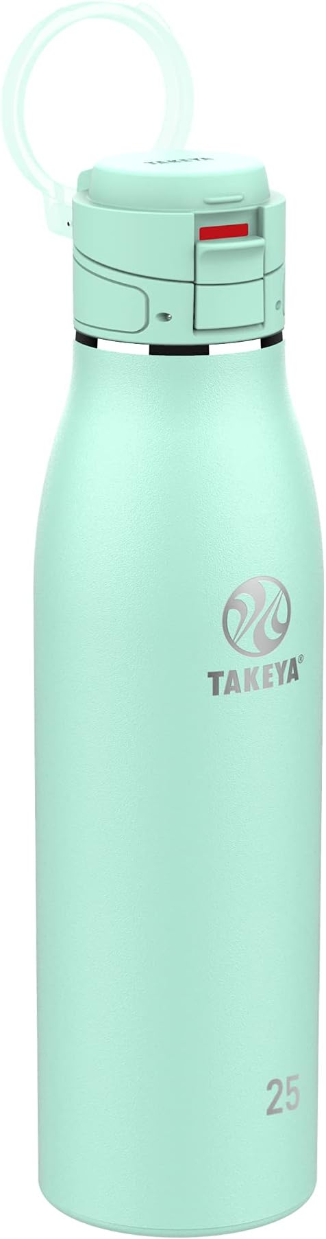 Takeya Traveler Leak-Proof Coffee Mug - Travel Coffee Mug with Carrying Loop - Insulated Drinkware for Everyday Use - Durable & Portable Mug with Spill-Proof Design - 25 oz, Aqua