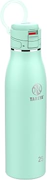 Takeya Traveler Stainless Steel Travel Coffee Mug with Flip-Lock Lid 25 oz, Aqua- Leakproof Insulated Mug for Coffee & Tea