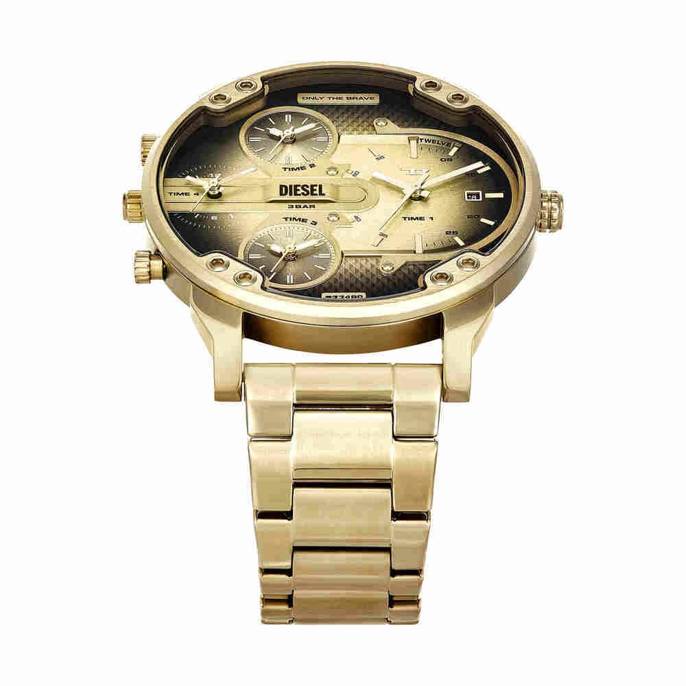Diesel Reloj Mr. Daddy para Hombre, Movimiento multifunción a Tres Agujas de Cuarzo con Correa de Acero Inoxidable