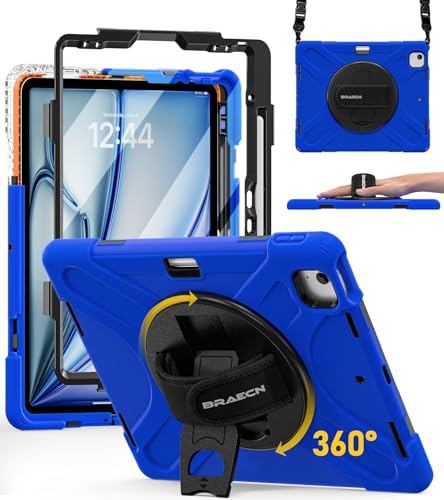 Coque iPad Air 13 Pouces M4 M3 M2 BRAECN Étui Antichoc Bleu