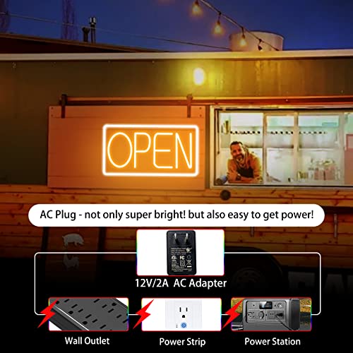 Open Signs For Business Ultra Bright Led Neon Open Signs 16 Inch Plug In Electric Light Up Open Sign With On/Off Switch For Business Storefront Window Glass Door Shop Store Florists Bar Salon Cafes Restaurant Pubs #TOP4