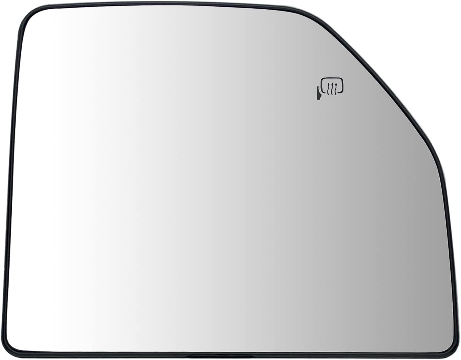 Right Passenger Side Heated Upper Mirror Glass Replacement For 2015-2020 Ford F150 2017-2020 Ford F250 F350 - Towing Mirror Convex Side Mirror Glass With Rear Holder