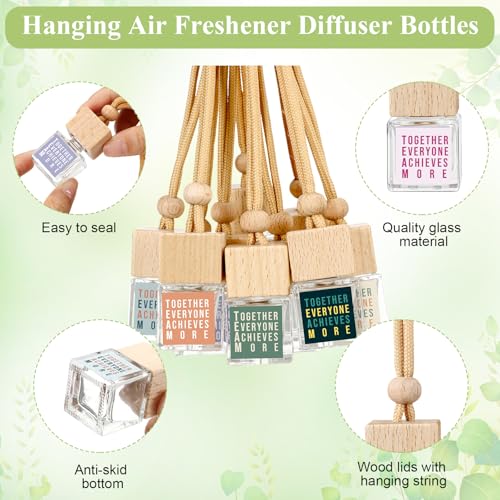 Image of Funnymoom 30 Pcs Christmas Team Gifts Bulk for Staff Appreciation Small Thank You Empty Hanging Car Air Freshener Diffuser Together Everyone Achieves More Gifts for Employee Nurse Teachers Coworker