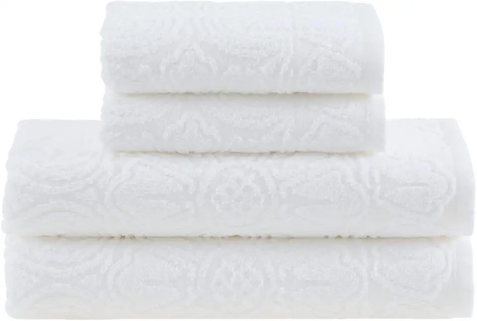 Buddemeyer Jogo de Toalhas Florentina Banho Branco 4 peças