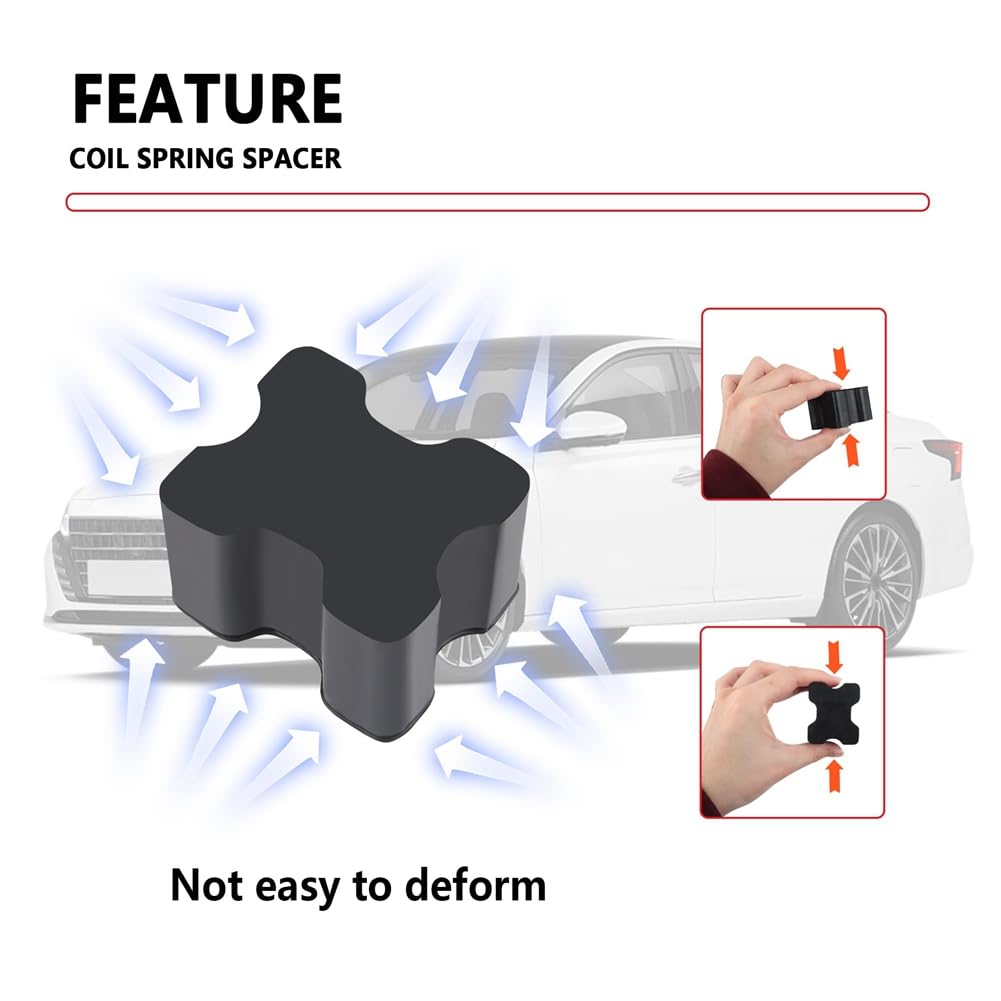 FUNOMOCYA 8-tlg. Federabstandshalter - Gummi-Hebeblöcke Für Auto & SUV