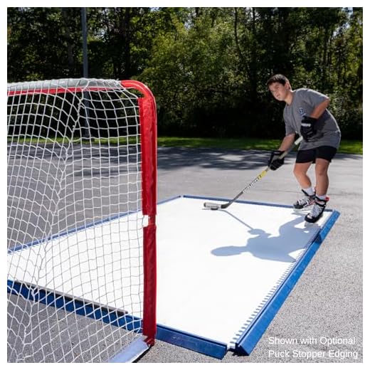 Skate Anytime - Synthetic Ice for Hockey - Skateable Artificial Ice Tiles - Backyard Ice Rink - Expandable - European Technology - 20 Panels - 60 Sq. ft - Deluxe Starter Kit