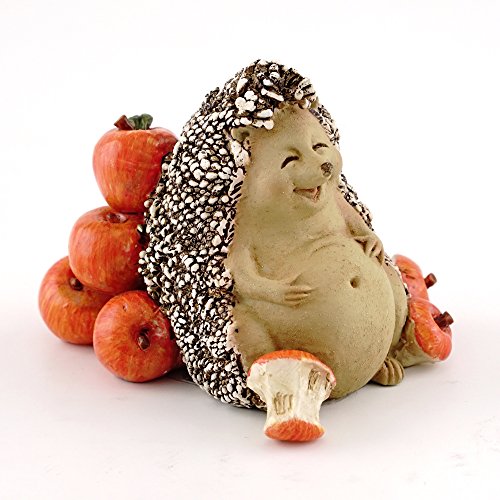 Top Collection Miniature Fairy Garden & Terrarium Hedgehog Food Coma from Eating Apples Statue, Small