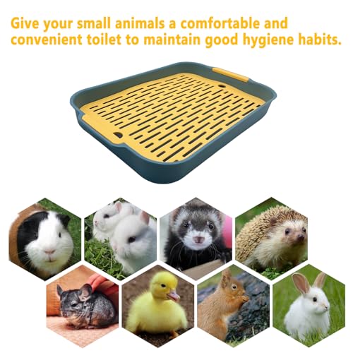 kathson Caixa de areia de coelho, caixa de areia de treinamento de porquinho-da-índia, bandeja de va