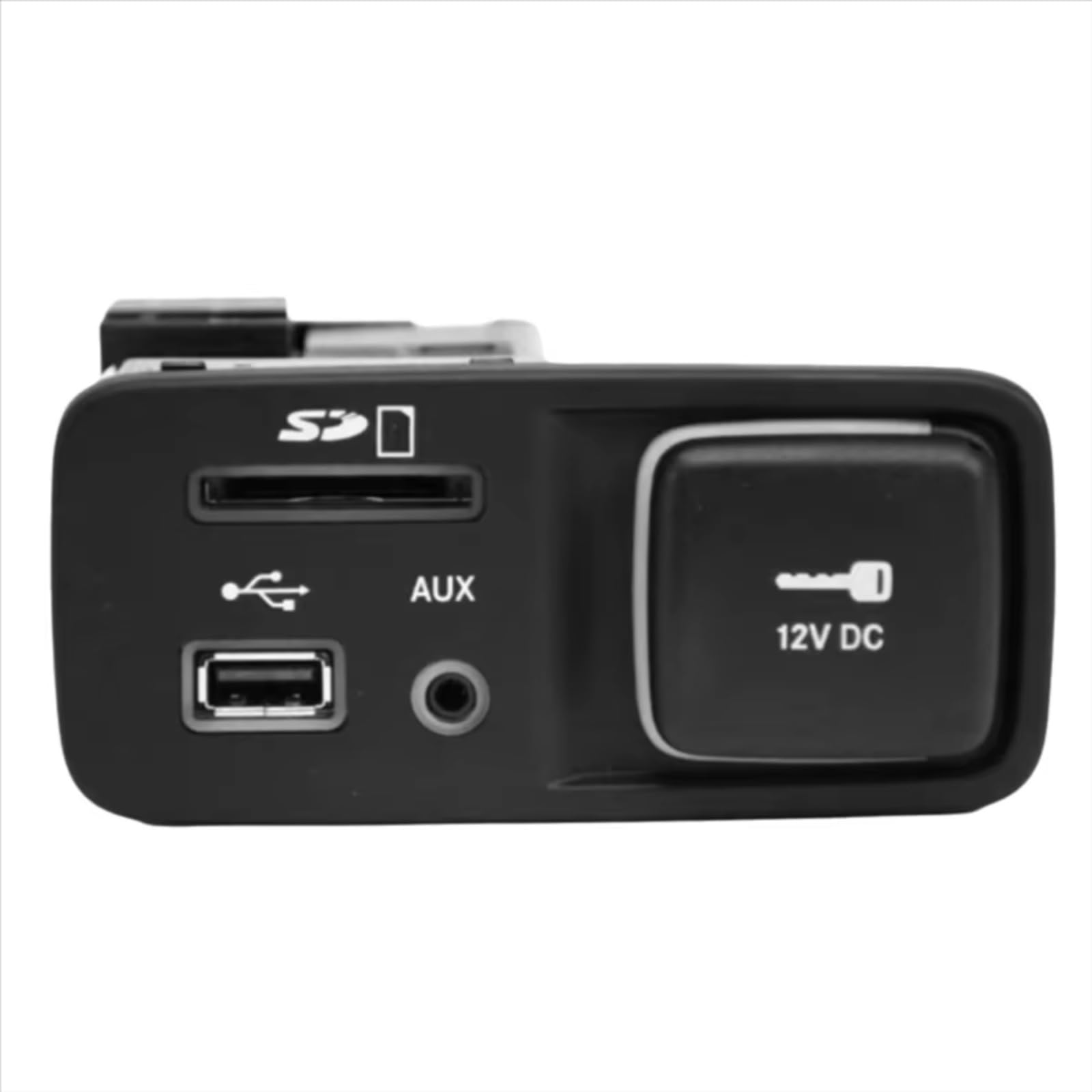Connettore Presa USB Compatibile con Jeep Cherokee 68146071AC Interfaccia Console Centrale Supporto Presa USB Adattatore USB con Coperchio Porta Scheda SD