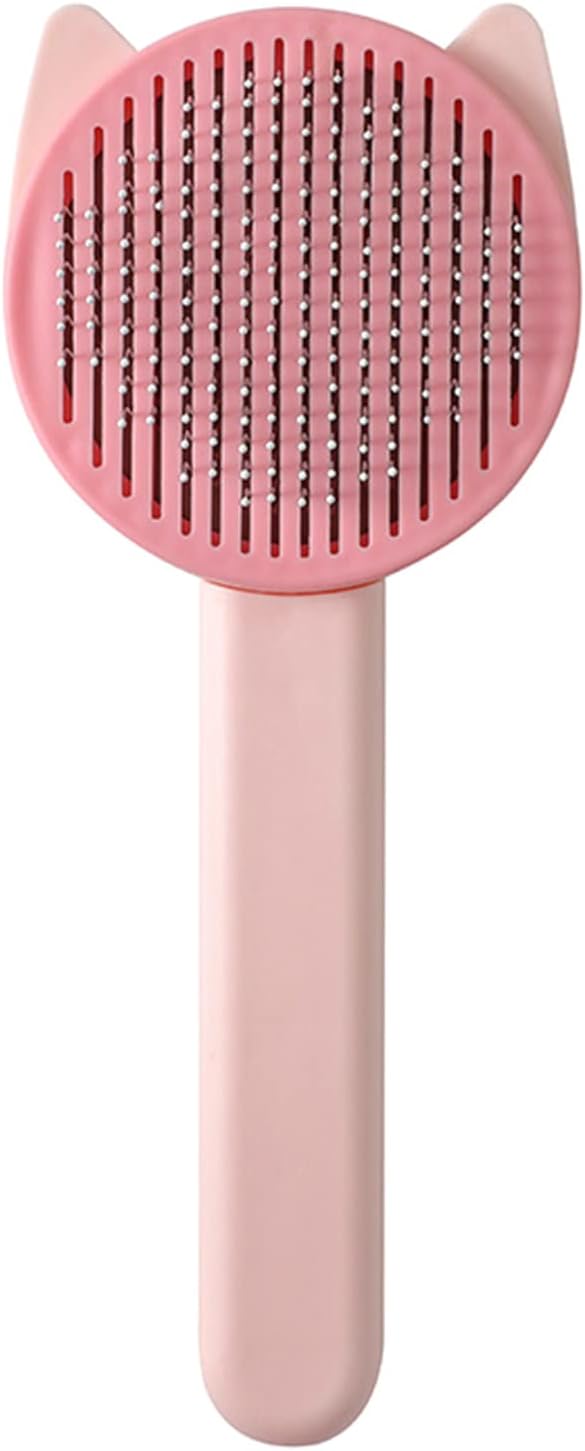 Pet Brush Self-Cleaning Slickers Comb Curved Steel Needle For Shedding & Grooming All Long/Short Hair Dogs Cats Pet Self-cleaning Slickers Brush With Soft Massage Grooming Cats With Double Coat Long