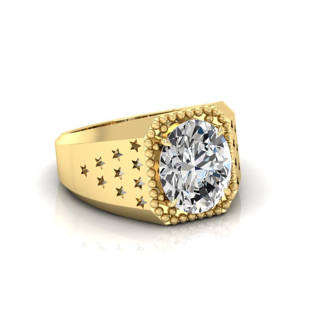 7.25 Ratti White Zircon Original Stone Adjustable Ring For Men And Women With Lab Certified A-07-picture-32