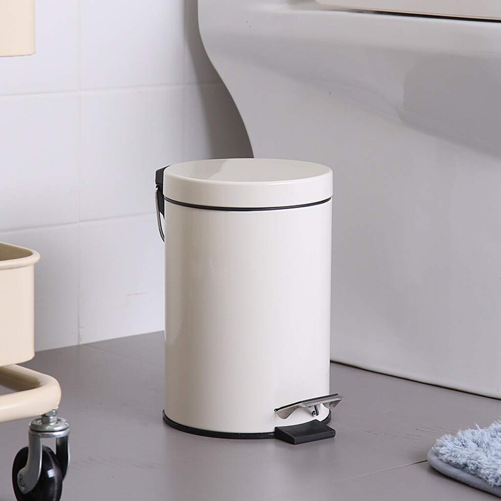 Cestino rettangolare per pattumiera, piccolo contenitore per rifiuti per bagno, stanza della polvere, cucina, ufficio, plastica infrangibile, grigio 13 l/3,4 galloni (Color : Khaki, Size : 13 L/3,4 ga