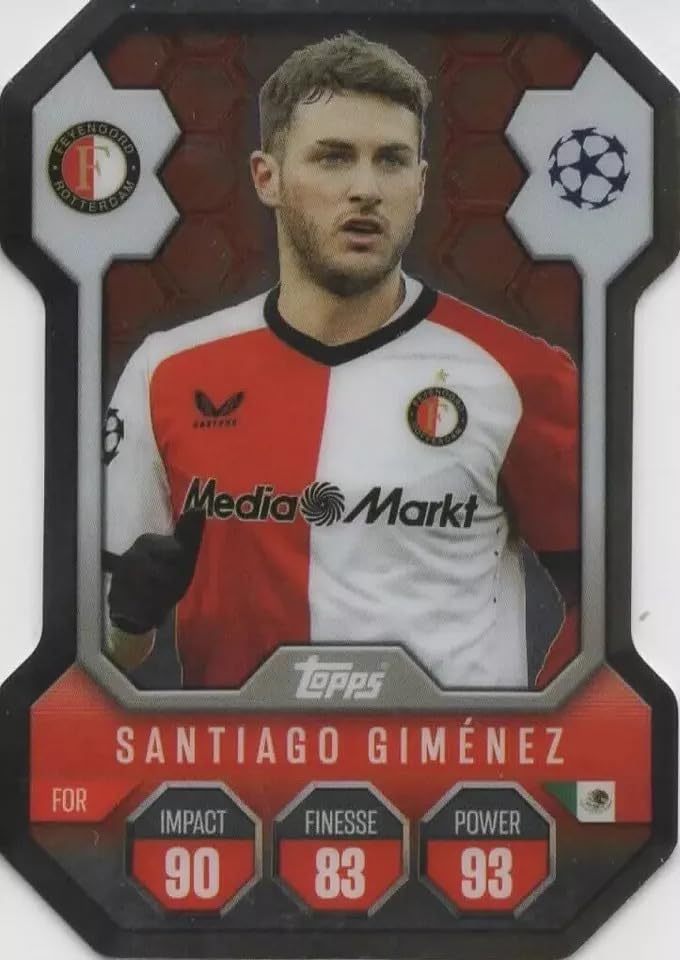 Match Attax 2024 2025 Santiago Gimenez Chrome Pro Elite Trading Card