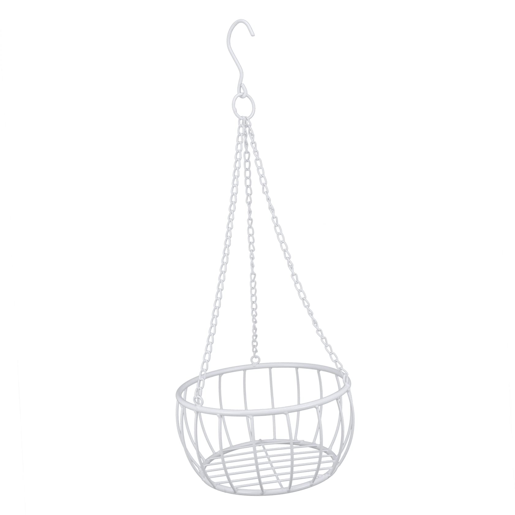 HANABASS Portavaso Sospeso in Ferro Bianco Design Salvaspazio per Decorazione Casa e Giardino Adatto per Piante e Piantine Grasse
