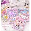 Kawaii Anime Girl Holographic Spiral Notebook - Cute Pink Sweet Girl Design for Teen Girls, Perfect for School, Journaling & Taking Notes, Colorful Cute Stationery suitable for Girls & Kids Ideal Christmas/office/birthday（Randomly select one out of four） - Image 2