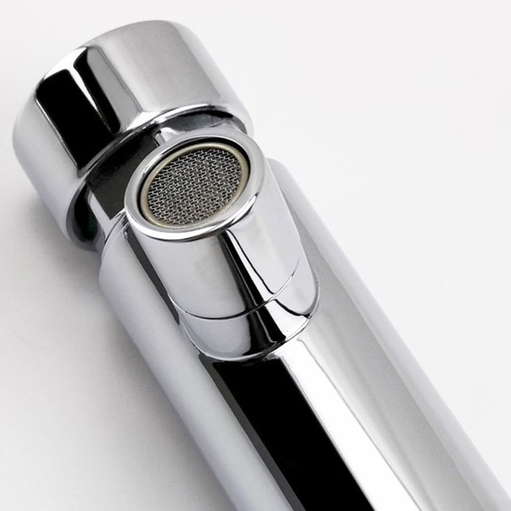 Grifo Moderno de Pared con Temporizador, Totalmente de Cobre, con pulsador para Agua fría, Mezclador de Lavabo con Cierre automático, Apagado automático en 4-8 Segundos (1,5 cm).