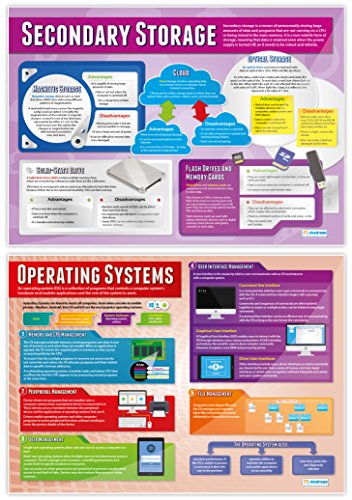 Daydream Education Computer Systems Posters - Set Of 7 | Computer Science Posters | Gloss Paper Measuring 33” X 23.5” | Stem Posters For The Classroom | Education Charts #TOP3